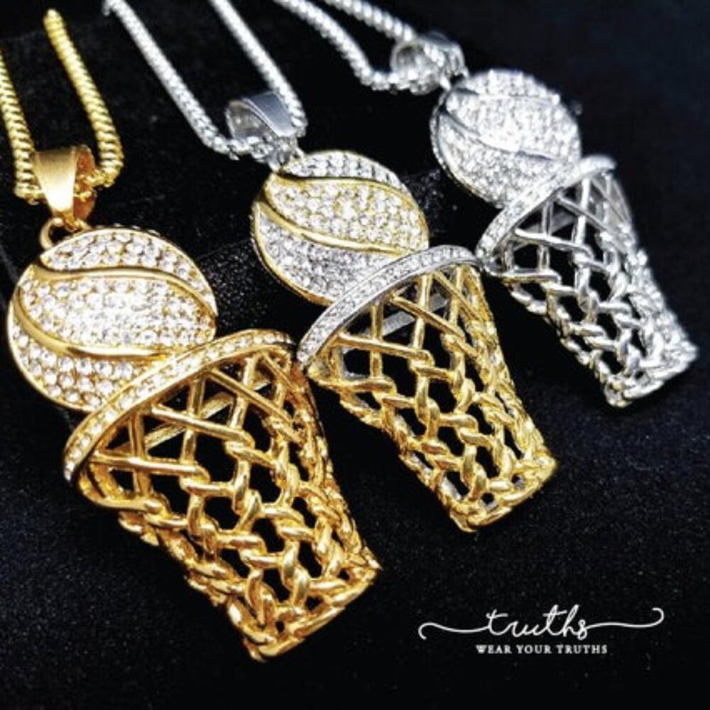 Shoot for the Glory Basketball Necklace